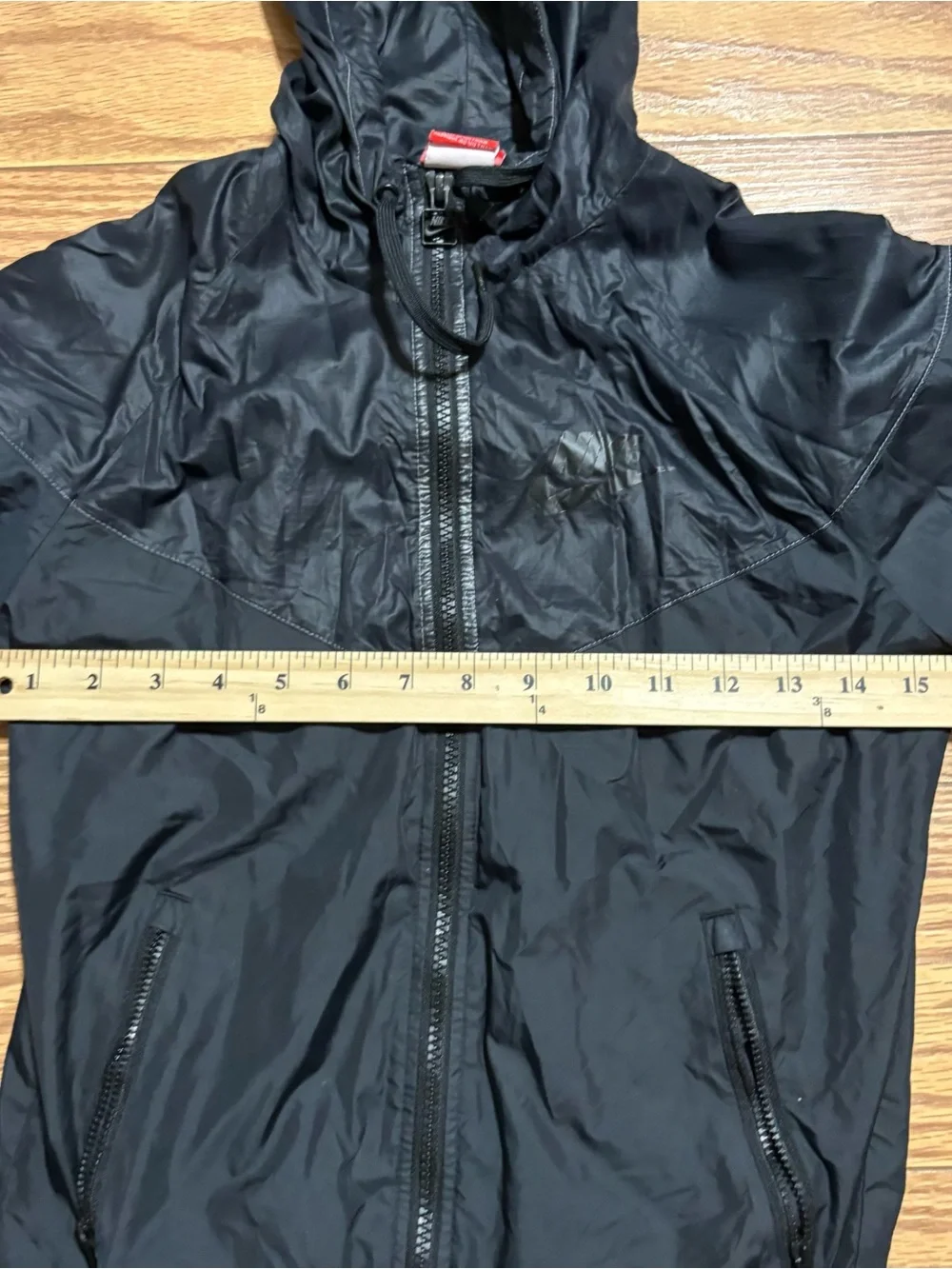 Y2K Nike Black Lightweight Thin Windbreaker Jacket Running Athletic XS Women’s